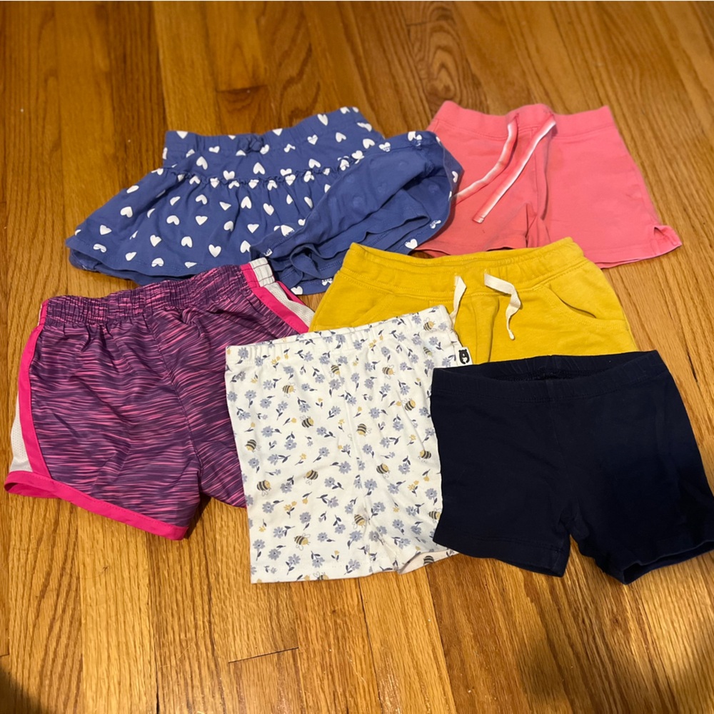 LOT of SIX 3/4T girls shorts